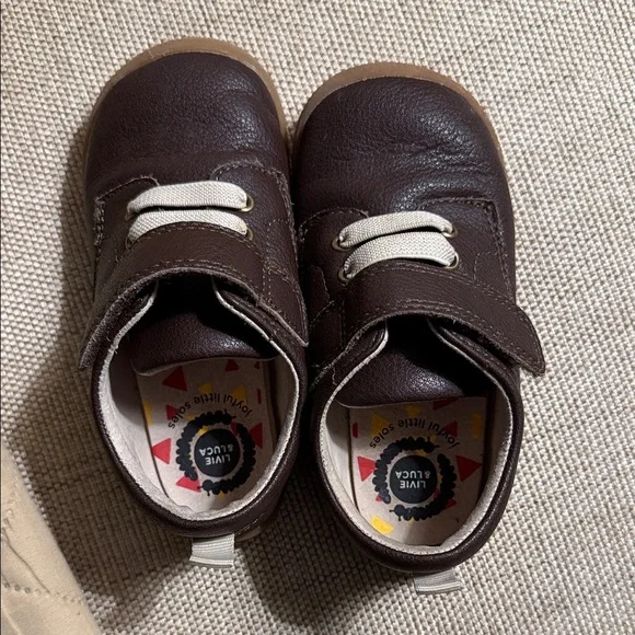 Livie & Luca Baby Shoes Brown Hook & Loop Fasten Cushioned Collar size 23/US7 - Picture 4 of 13